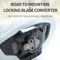 Rrskit Road Mountain Bicycle Locking Blade Converter Suitable To MTB Road Bike Locking Pedals Cycling Lock Shoes Adapter Cleats 1