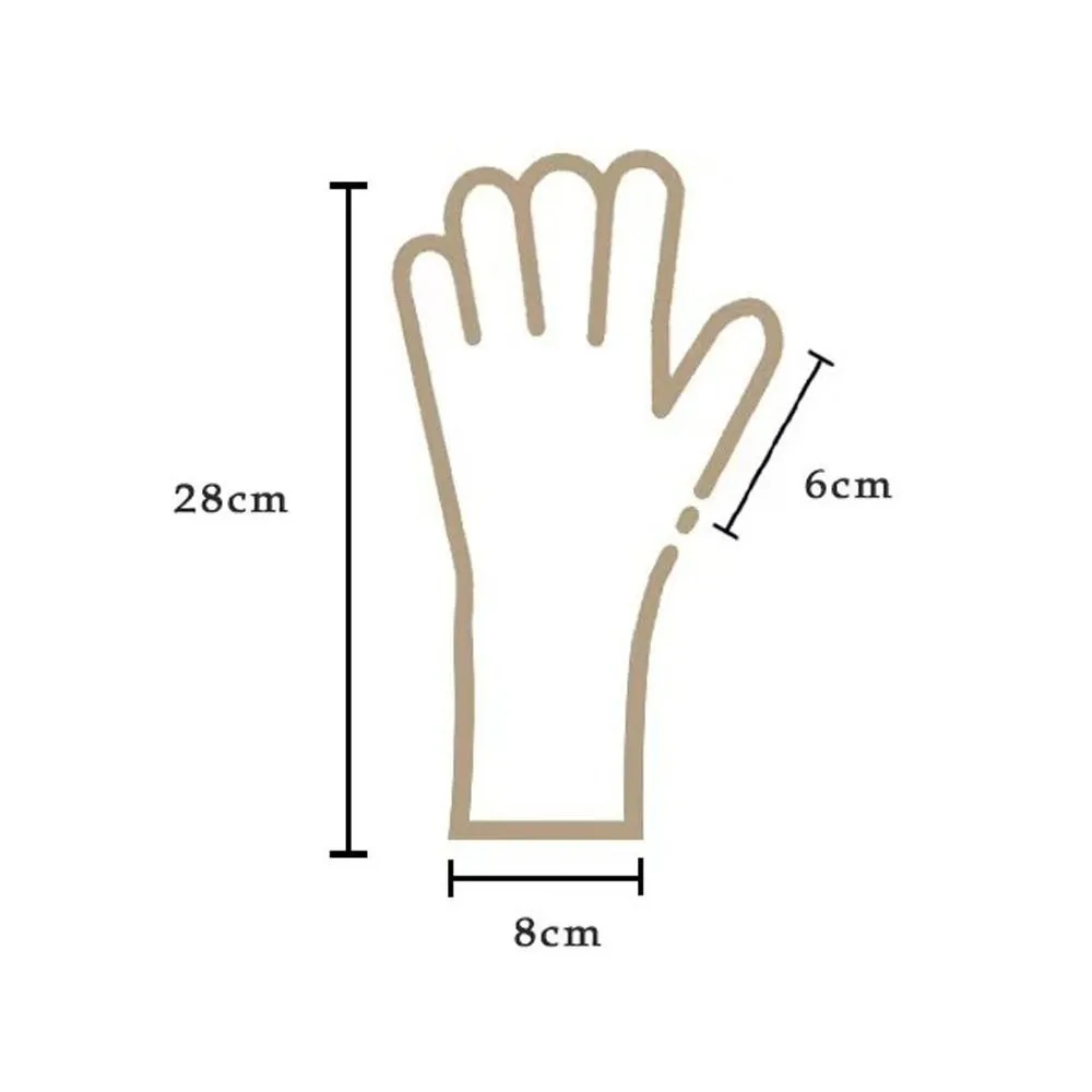 Striped Thermal Knitted Gloves Rabbit Fur Cold Resistant Knitted Gloves Windproof Thickened Split Finger Long Gloves