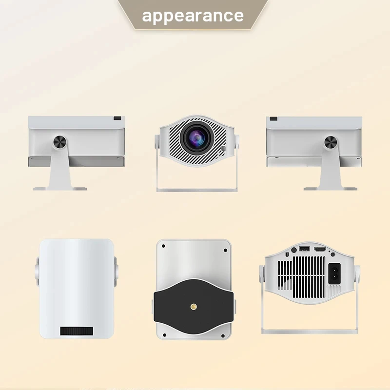 새로운 HM400 프로젝터 안드로이드 11 디스플레이 대형 화면 듀얼 Wi-Fi6 BT5.2 720P 휴대용 시네마 프로젝터 업그레이드된 1280*720P
