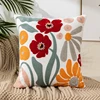 Flower Embroidery Pillowcase Throw Pillow Cover Nordic Pastoral Retro Cushion Covers Home Living Room Sofa Couch Seat Decoration 4