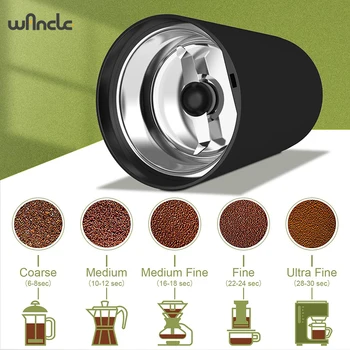 200w High-Power Coffee Grinder Household Multifunctional Coffee Bean Grinder Machine Home Appliance Kitchen Tools 220V/120V 3