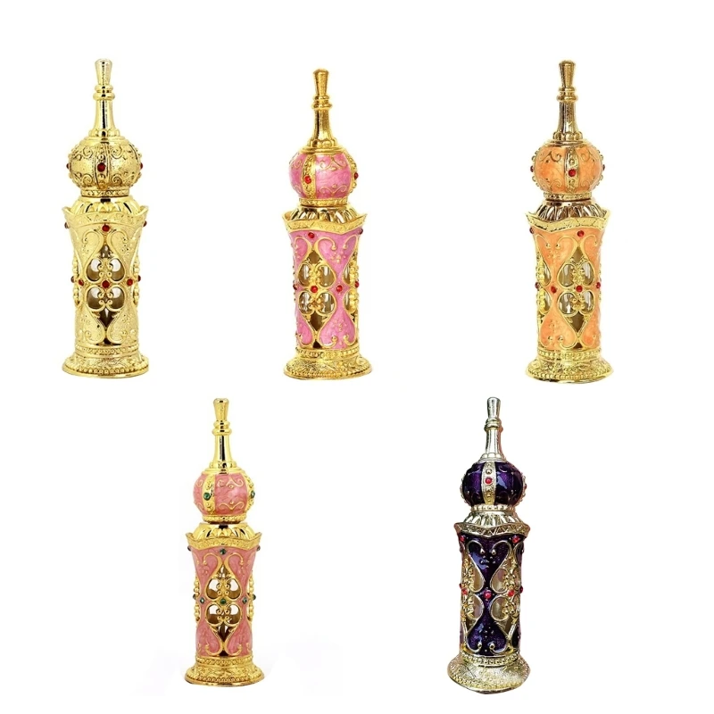 

12ml Perfumes Bottle Vintage Empty Storage Bottles Essential Oil Dispenser C1FF