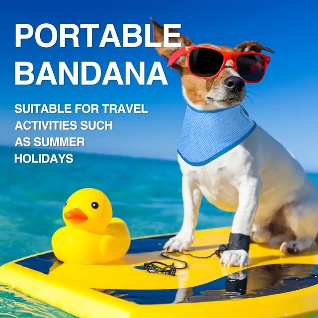 10PCS Reusable Dog Cooling Collar Summer Chill Scarf Breathable Heatstroke Prevention for Pet Outdoor Activities Walking Running 3