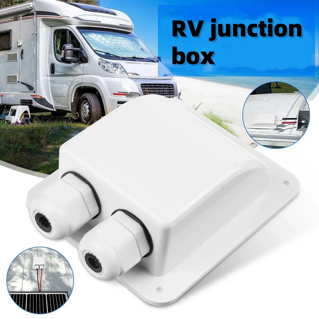 RV Yacht แผงพลังงานแสงอาทิตย์พลังงานแสงอาทิตย์กล่องวงเล็บ ABS ไม่เจาะกล่องกันน้ํากลางแจ้ง RV พลังงานแสงอาทิตย์วงเล็บ 1