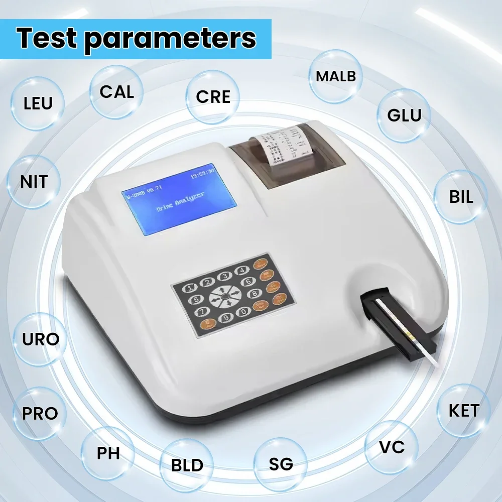 Veterinary Urine Analyzer 14 Parameters Veterinary Strips Built-in Thermal Print