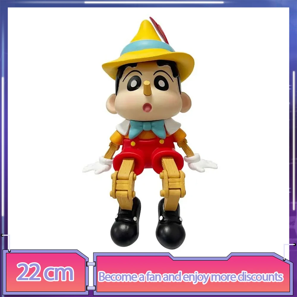 22Cm Crayon Shin-Chan Figure Pinocchio Shin-Chan Action Figures Model Toys Clown Ciondolo Figurine Bambole Decorazione Giocattoli Regali