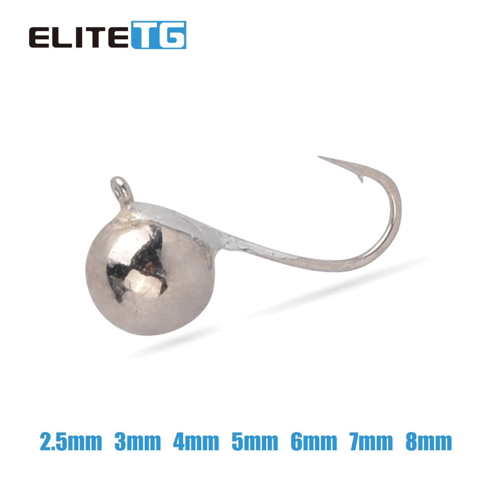 Elite TG Ball Jig Head 2.5mm/3mm/4mm/5mm/6mm/7mm/8mm Deep Water Soft Lure Tungsten Ice Fishing Hayabusa Hook решетка для мясорубки помощница 5mm ø 54mm d 8mm h 3mm