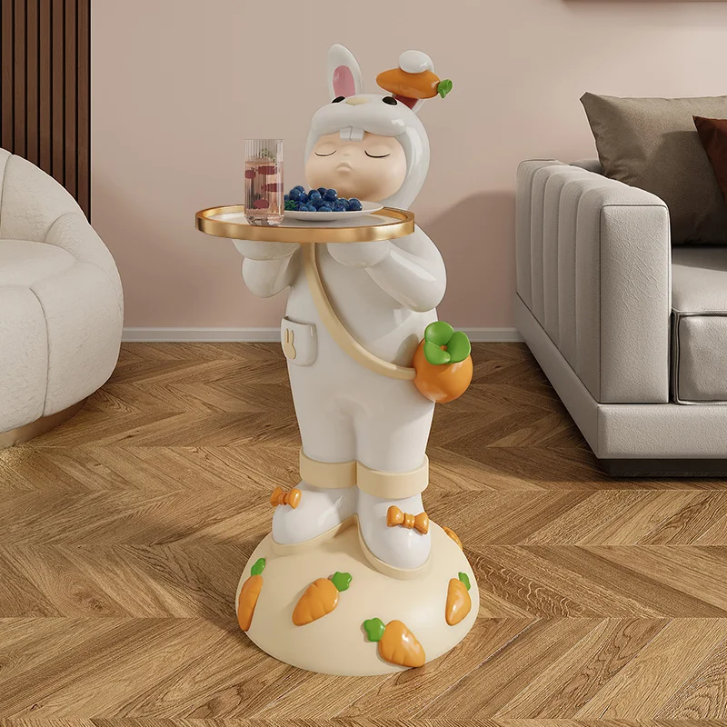 

TLL Radish Rabbit Living Room Large Floor Storage Tray Decoration Sofa Home