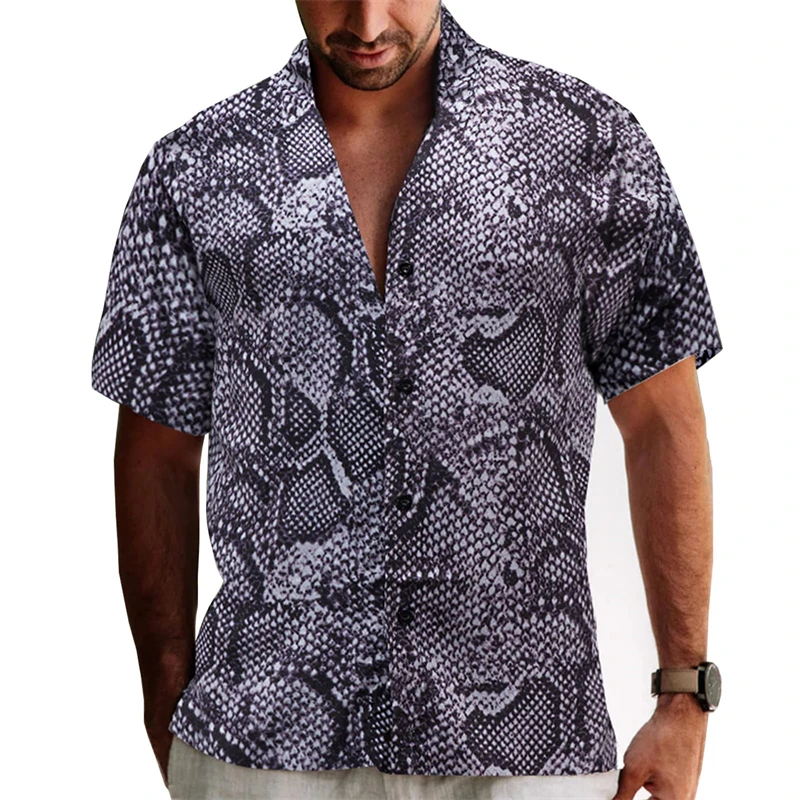 thumbnail image 1 of Camisas con estampado 3D de leopardo para hombre, camisas casuales de manga corta con botones, ropa para hombre, blusas nuevas para hombre, ropa, tops de calidad, 1 of 5