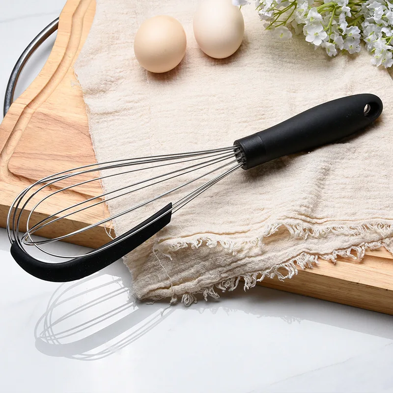 Collapsible 2-In-1 Balloon/Flat Whisk Manual Egg Beater Foldable Egg  Frother for Blending Whisking Stirring Kitchen Use Egg Tool - AliExpress