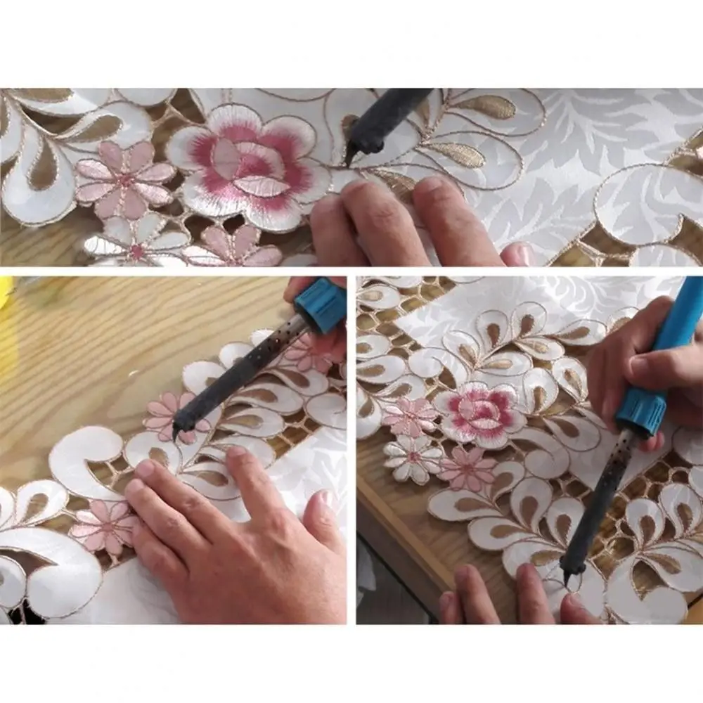 New Lace Fabric Tissue Box Cover Embroidery Vintage Table Tableclot Pastoral Style Hollow Table Runner Home Decor