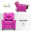 Kids Recliner Chair with Cup Holders for Boys and Girls Room,Armrest Sofa Couch with Cup Holder for Toddlers,Faux Leather 7240 5