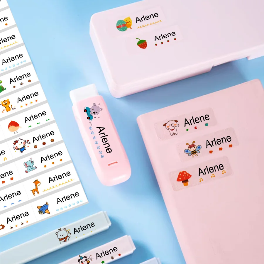 Name Transparent Stickers Waterproof Office Supplies Labels School Stationery Bottles Lunch box Toys Small Sizes