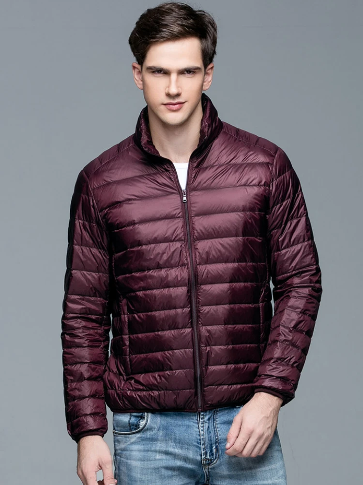 Autumn And Winter Men's Duck Down Jacket Ultra-thin Thermal Insulation Spring Jacket Men's stand Collar Coat