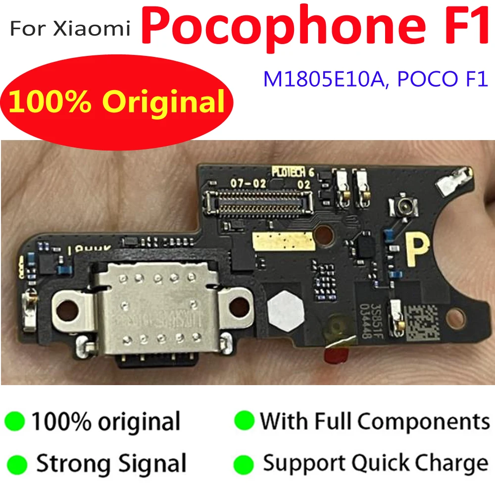 100 Original Charge Board For Xiaomi Pocophone F1 USB Plug PCB Charging 100-original-charge-board-for-xiaomi-pocophone-f1-usb-plug-pcb-charging