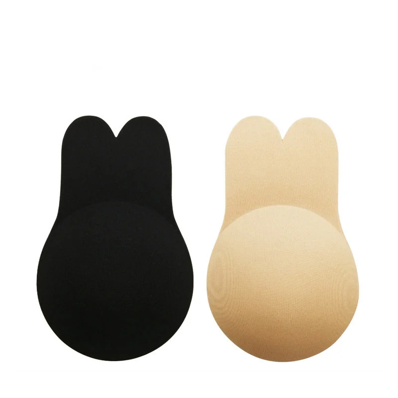 

Women Rabbit Nipple Cover Push Up Bras Self Adhesive Silicone Breast Petals Strapless Invisible Bra Reusable Sticker Lift Breast