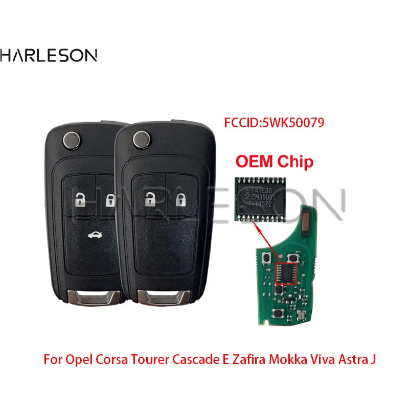 5WK50079, ID46 Chip Smart Key antiusura 2 pulsanti Sostituzione del portachiavi automatico per Opel Astra Corsa per l'aggiornamento