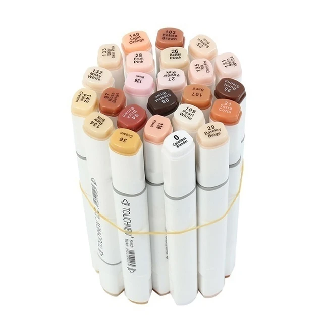 TOUCHNEW 12/24 Colors Alcohol Markers Pens Blendable Skin Color Marker  Brush Marker for Manga Drawing Pen Skin Color Marker - AliExpress