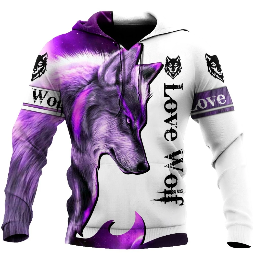thumbnail image 1 of Sudadera con capucha de moda de otoño con diseño de león y lobo, piel de tigre blanco, estampado 3D por todas partes, para hombre, sudadera unisex con cremallera, chaqueta informal, 1 of 4