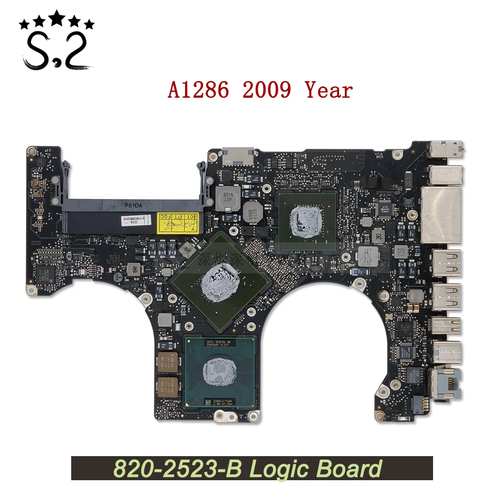 Оригинальная материнская плата A1286 для Macbook Pro 15 4 дюйма 820-2523-B запасная 2009 года |