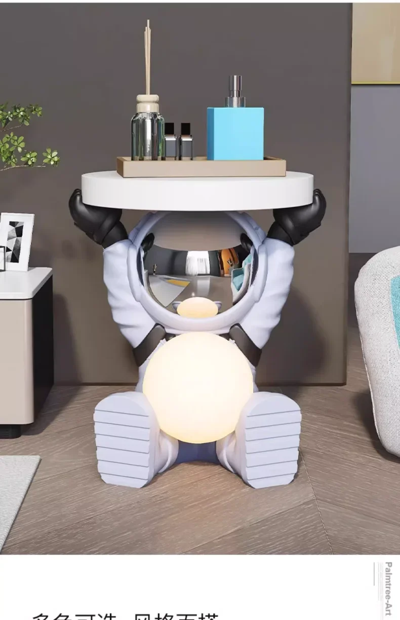 Space Astronaut Coffee Table Ornaments, Smart Bedside Tables, Light-emitting Bluetooth Speakers, Home Furniture Sculpture Gifts