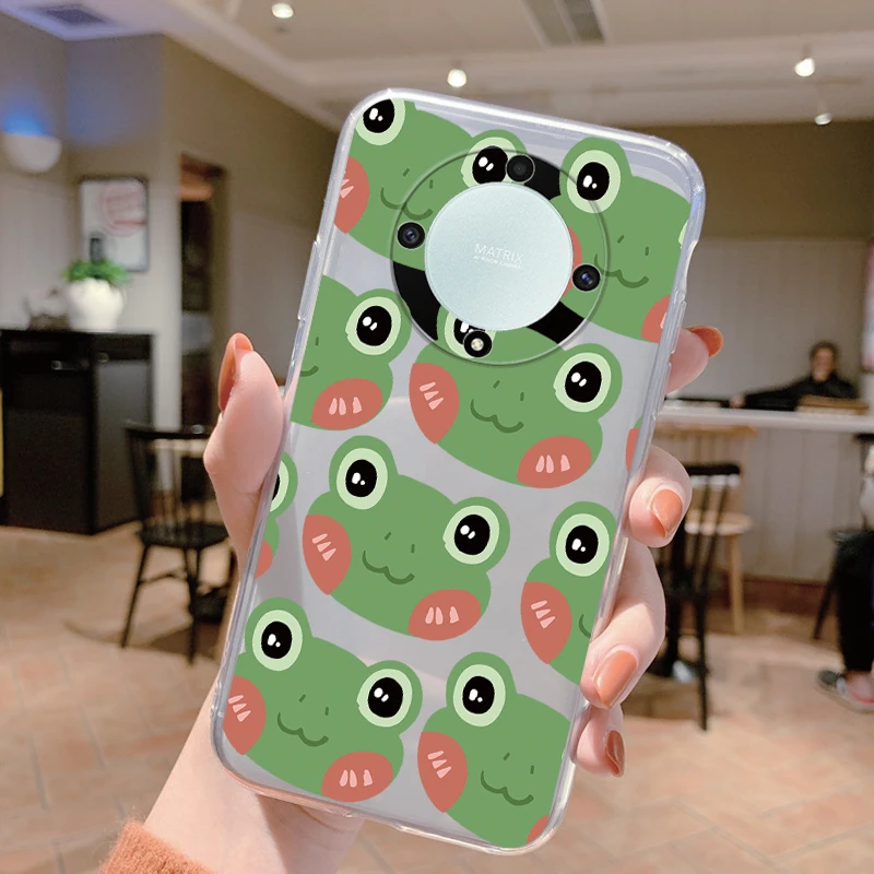 Clear Shockproof Silicone Case with Cute Cat Design - Transparent Cover