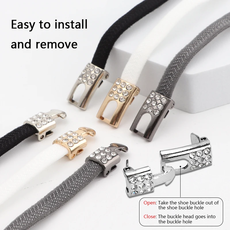 Diamond Cross Locks Shoelaces Without Ties Kids Adult No Tie Shoe Laces Elastic Laces Sneakers Rubber Bands Shoelace