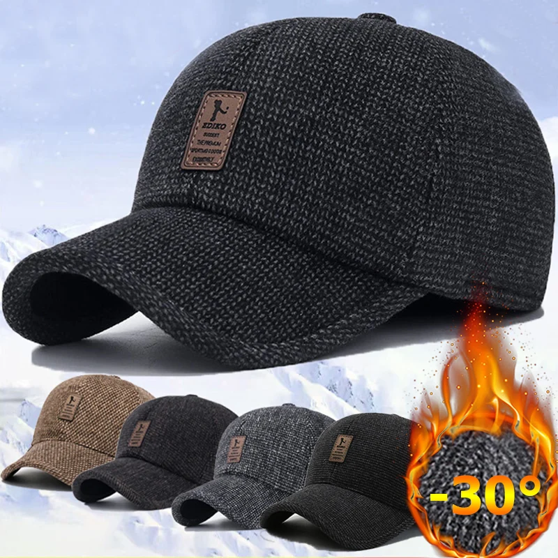 Cap Berretto Di Lana Uomo Ai Ferri Cappello Golf Invernale