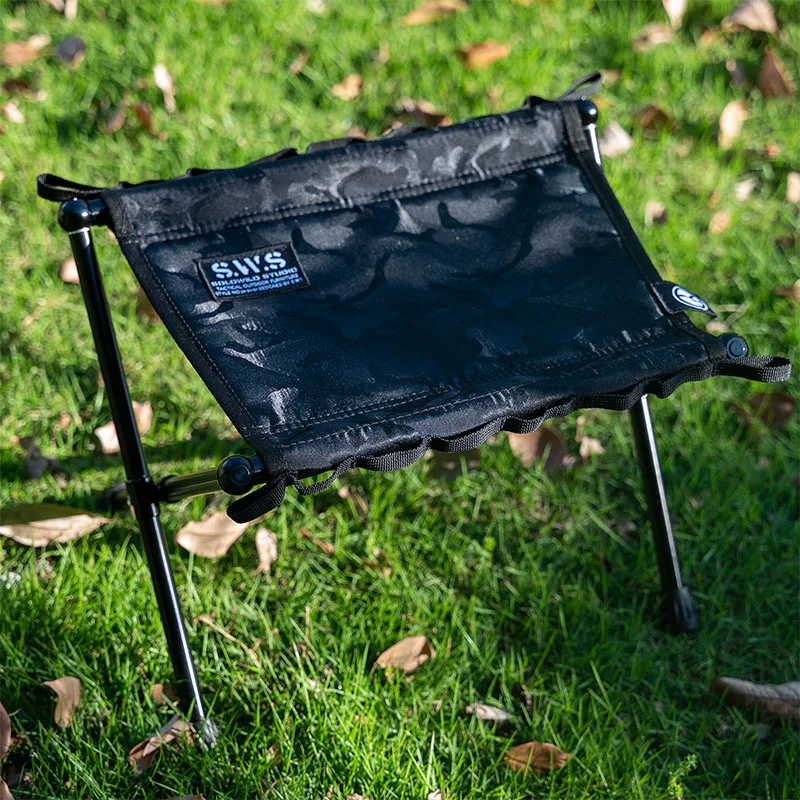 WELLHIKE Tactical Mat Folding Camping Portable Lightweight Aluminum Tactical Fishing Stool Mini Table Outdoor
