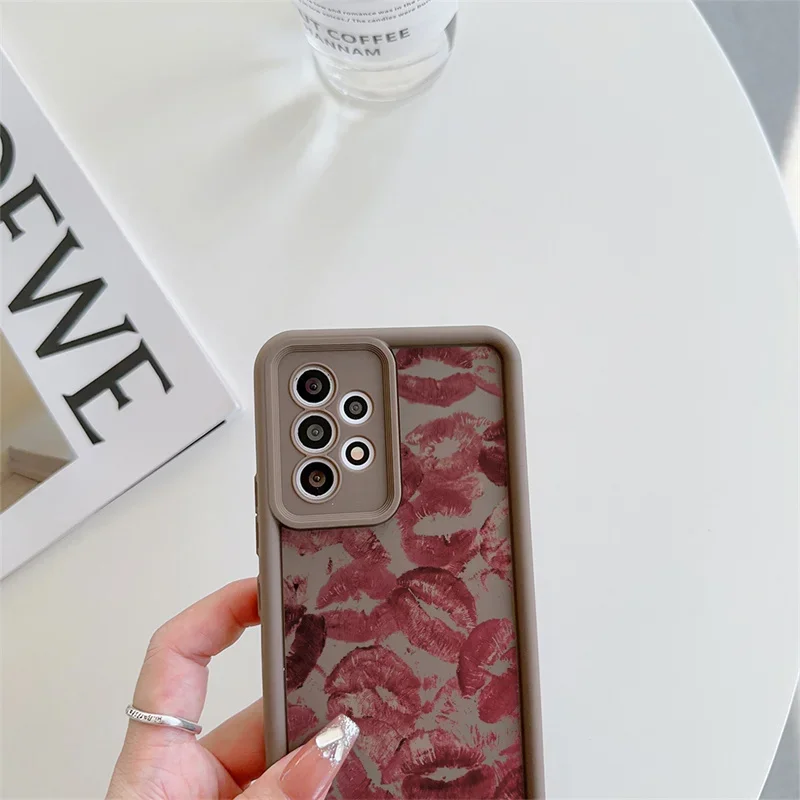 Red Lip Print Soft Phone Case