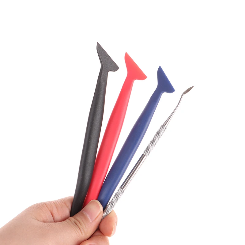 1/3PCS Car Window Tint Tools Plastic Wrap Shank Gasket Squeegee Long Handle Micro Squeegee Car Tinting Wrap Tool Corner Scraper