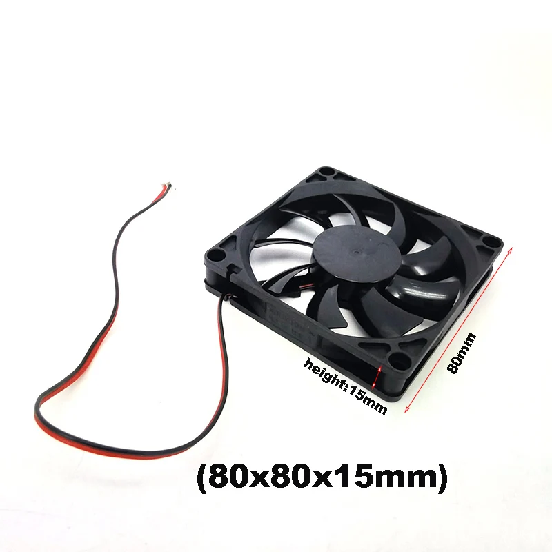 8015 8cm 80mm fan 80x80x15mm DC 5V 12V 24V 2pin cooling fan router chassis power supply 3D printer W28