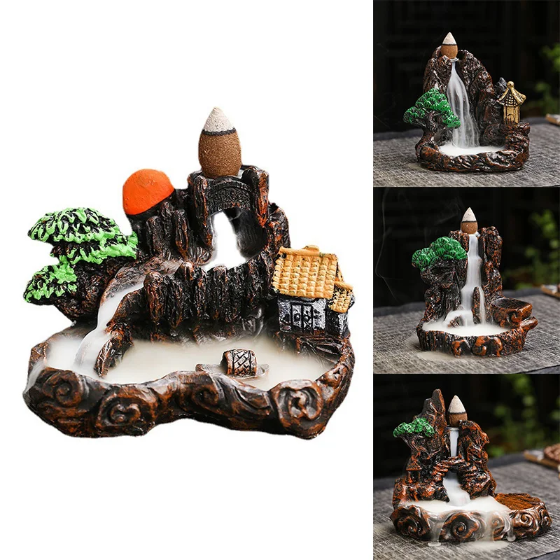 

Backflow Incense Holder Waterfall Incense Burner Office Home Decor Aromatherapy Ornament Incense Cones With Backflow Fragrance