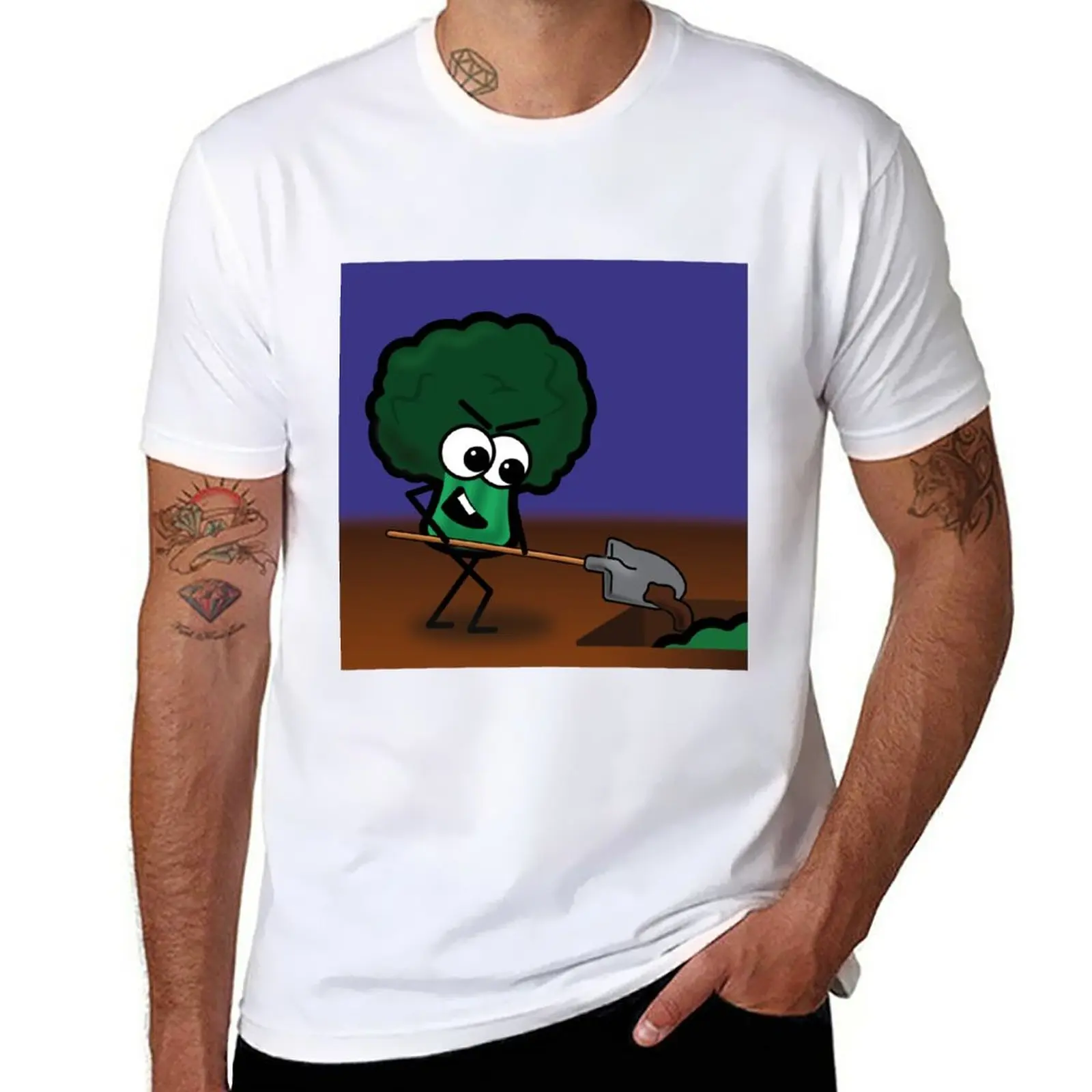 

New Death by Broccoli T-Shirt plus size t shirts sports fan t-shirts plain t-shirt oversized t shirt men