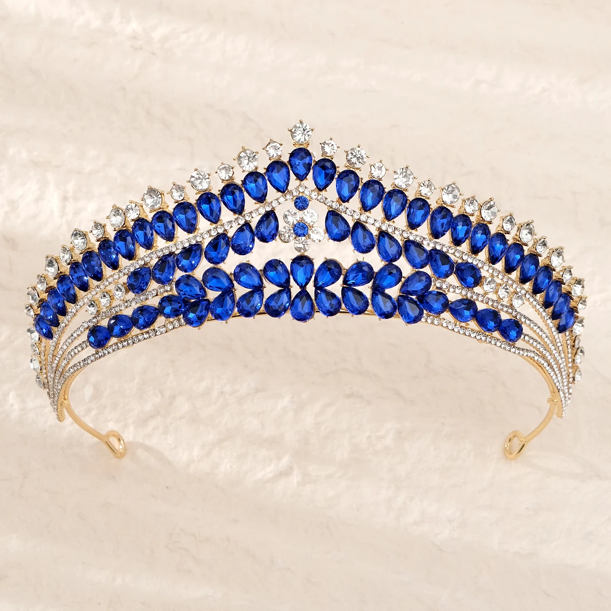 

Bride Wedding Luxury Rhinestone Hair Accessories, Women Girls Classic Crown Jewelry Headwear Hair Clip