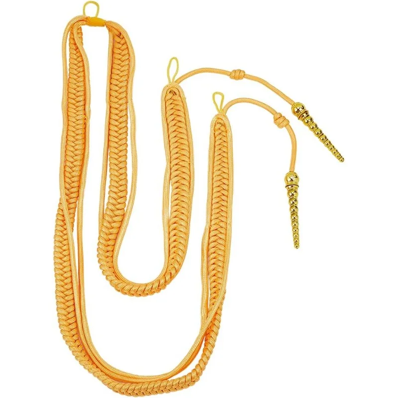 Golden Aiguillettes Cord Army Shoulder Aiguillette Wire Cord clothing accessories for Uniform Cosplay Costume DIY Clothes Decoration 1 pc
