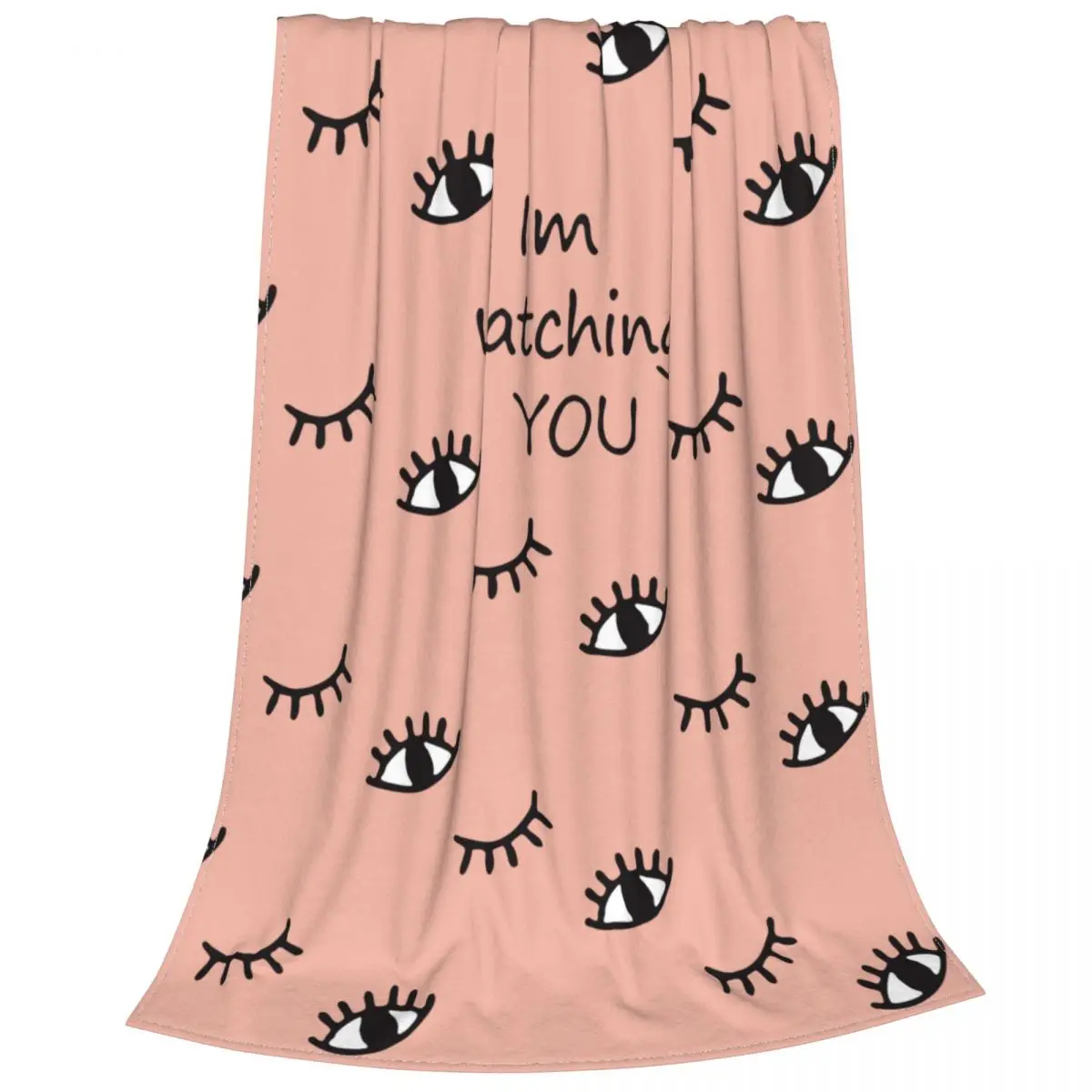 Eyelash Blankets Coral Fleece Plush Winter Beautiful Eyes Multi-function Ultra-Soft Throw Blankets for Sofa Travel B