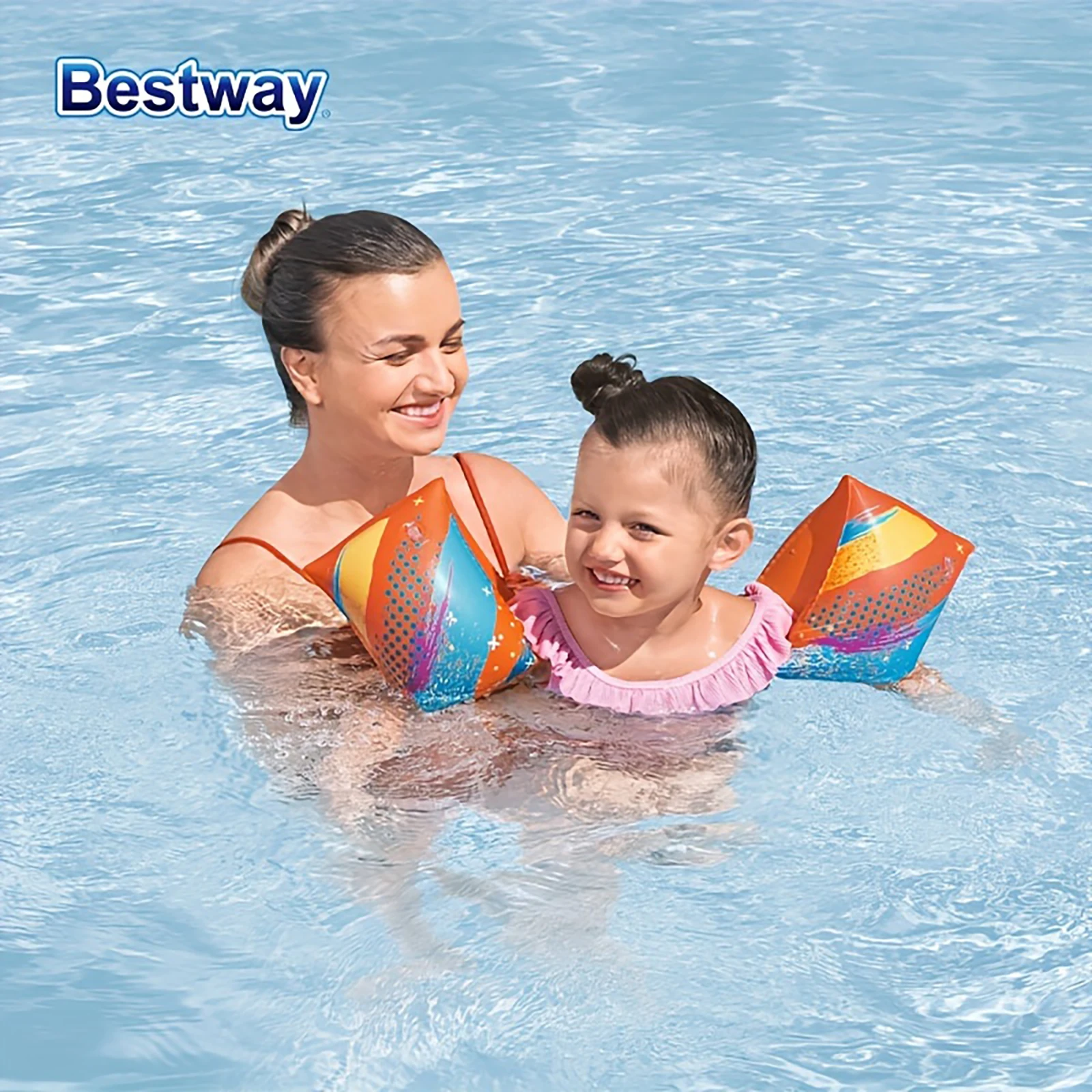 Bestway 32273 1PC Float Swimming Armband, Swimming Armband Inflatable Loop, Reel, Adult Float Reel