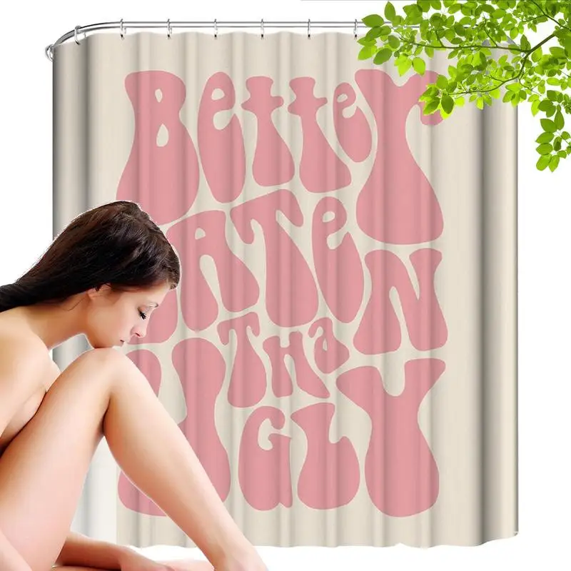

Шторы для душа Спа из полиэстера, Декоративные Современные занавески для ванной, стильные водонепроницаемые шторы с принтом букв 59,06x70,87 дюйма для отеля