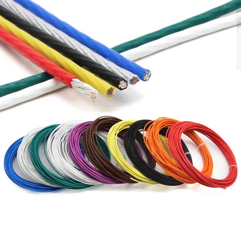 5/10m PTFE 와이어 실버 도금 고순도 OFC 3010 AWG 전자 신호 구리 HiFi 오디오 스피커 헤드폰 케이블 DIY