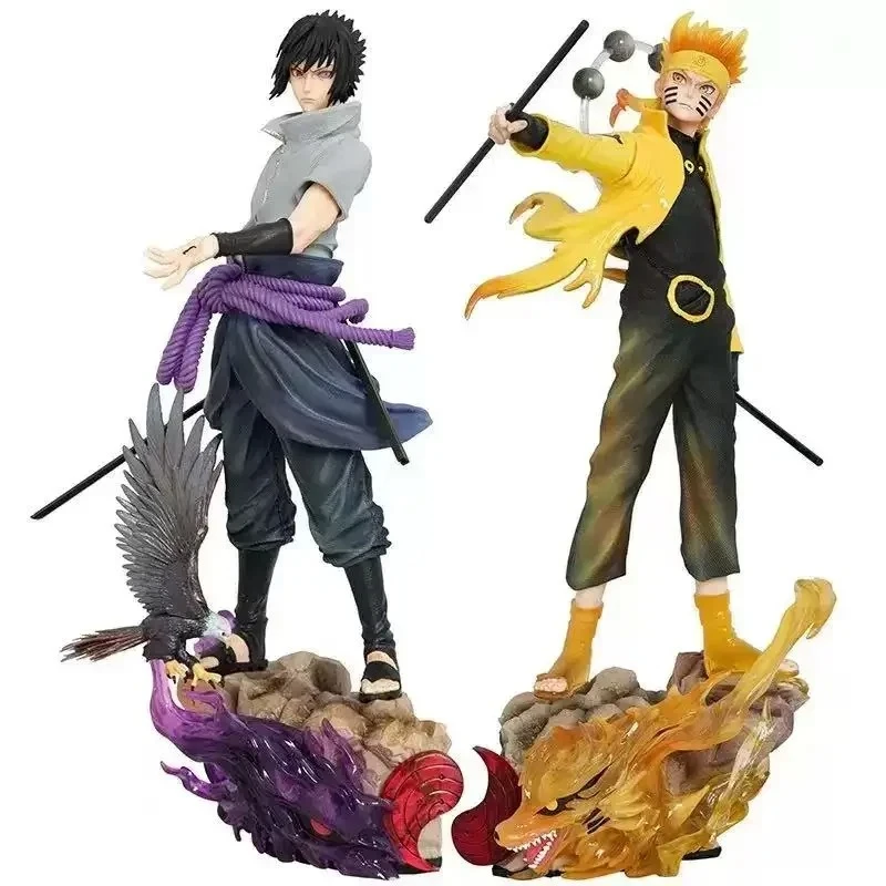 Naruto Anime Character Action Figure Set - Naruto, Kakashi, Sasuke, Itachi Figurines for Decoration Collection
