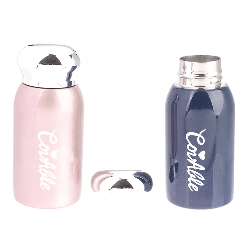 Thermos Bottle Stainless Steel Cute Thermal Water Bottles Vacuum Flask Leakproof Portable Belly Cups 200Ml For Kids Girls