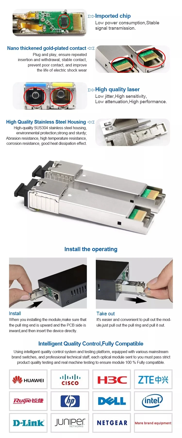 bidi 1.25g sfp t1310nm r1550nm 20km