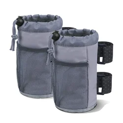 Universal Cup and Drink Holder for Bikes, Scooters, Wheelchairs, Walkers, Golf Carts, and Beach Gear (Gray - 2pack)