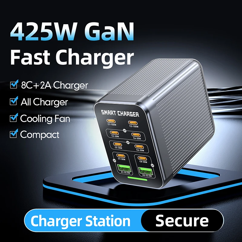GaN Desktop Charger Multi-Port For Laptops