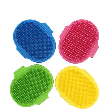 Fashion Qualified Pet Dog Cat Bath Brush Comb Rubber Glove Hair Fur Grooming Massaging Massage Mit Pet Shower Dog Brush
