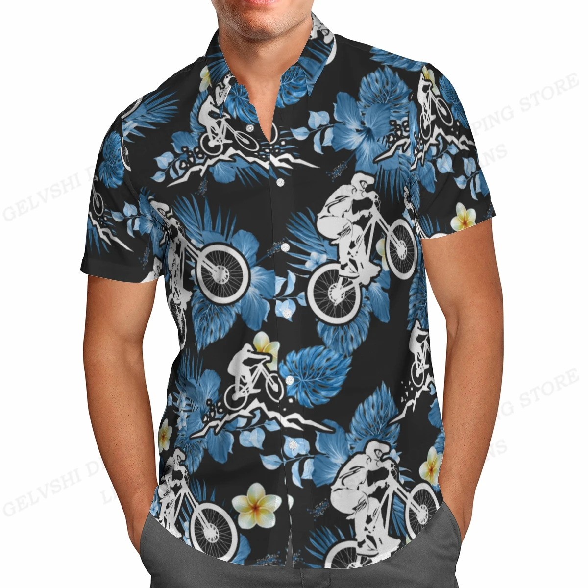 Summer Hawaiian Shirts Fish Printed Shirt Men Women Fashion Short Sleeve Blouse Men's Vocation Lapel Beach Camisas Sea 2