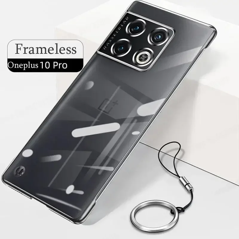 Enhanced Frameless Transparent Case with Ring - Ultra Slim Hard PC Protective Cover