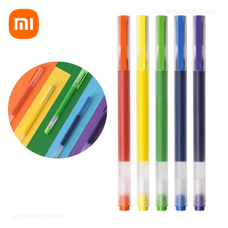 XiaomiMijiaPenSuperDurableColorfulSigningPens5Colors05mmGel