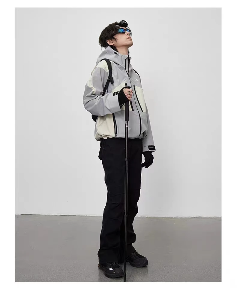 C   23aw sstaGray white assault jacket dwr coating multiple pockets carrying system techwear gorpcore aesthetic